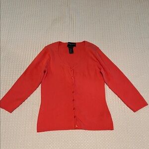 August Silk Vibrant Red Cardigan